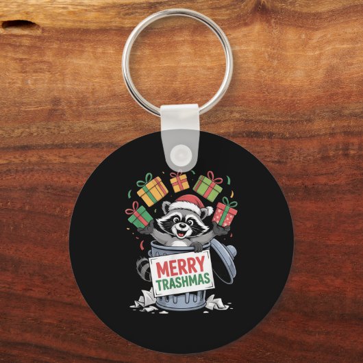 Porte-clés Funny Raccoon Christmas Trash Panda Xmas Merry Tra (Recto)
