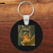 Porte-clés Funny Raccoon Eating Zza Animal Meme Raccoon (Recto)