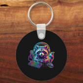 Porte-clés Funny Raccoon Gamer Video Game Gaming Lover  (Recto)