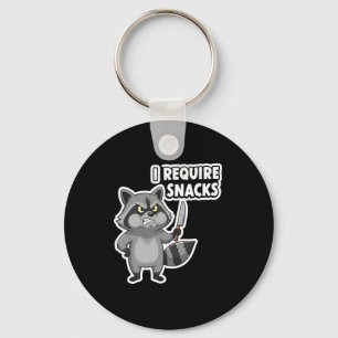 Porte-clés Funny Raccoon J'Ai Besoin De Snacks Halloween voit
