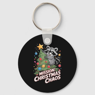 Porte-clés Funny Raccoon Noël Trash Panda Noël