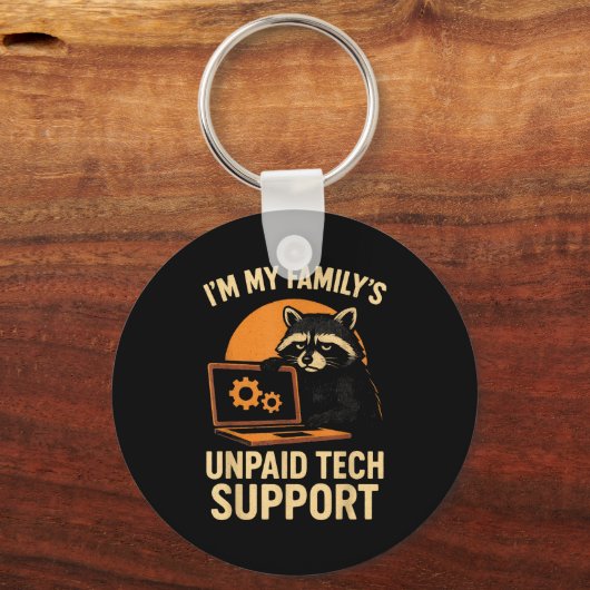 Porte-clés Funny Raccoon Tech Lover Graphic Tee Computer Geek (Recto)