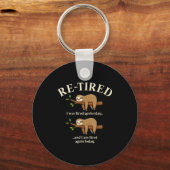 Porte-clés Funny Re-tired Definition Sloth (Recto)