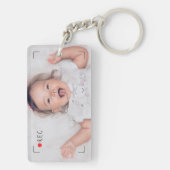 Porte-clés Funny Record Red Dot Custom Photo (Dos)