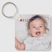 Porte-clés Funny Record Red Dot Custom Photo (Recto)