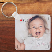 Porte-clés Funny Record Red Dot Custom Photo (Recto)