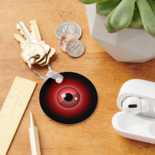 Porte-clés Funny Red Black Evil Devil OEil Magique