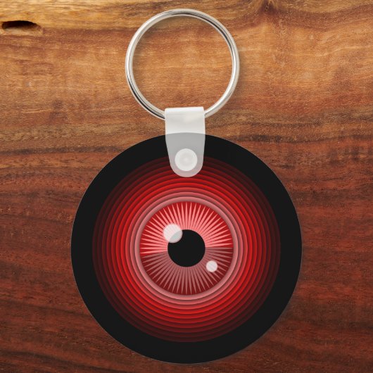 Porte-clés Funny Red Black Evil Devil OEil Magique (Recto)