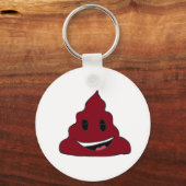 Porte-clés Funny Red Poop Porte - clé Emoji (Verso)