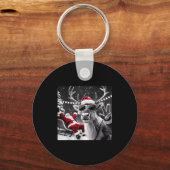 Porte-clés Funny Reindeer Selfie Christmas (Recto)
