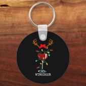 Porte-clés Funny Reindeer Winedeer Reinbeer Matching Couples (Recto)