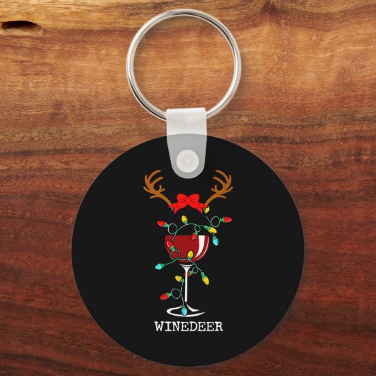 Porte-clés Funny Reindeer Winedeer Reinbeer Matching Couples (Recto)