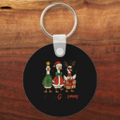 Porte-clés Funny Retro Merry Goosemas Christmas Silly Goose X (Recto)