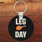 Porte-clés Funny Retro Thanksgiving Day Turkey Day Turkey Leg (Recto)