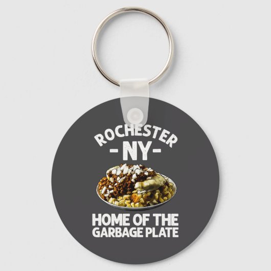 Porte-clés Funny Rochester Ny Garbage Plate Gift Cool New Yor (Recto)