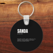 Porte-clés Funny Sanda Enthusiasts' Humorous Definition Defin (Recto)