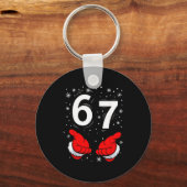 Porte-clés Funny Santa 6 7 Meme Six Seven Christmas 67 Italia (Recto)