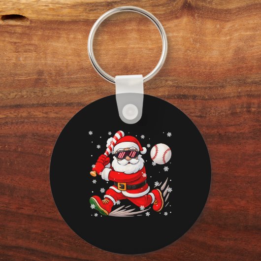 Porte-clés Funny Santa Baseball Christmas Pajamas Xmas Men Bo (Recto)