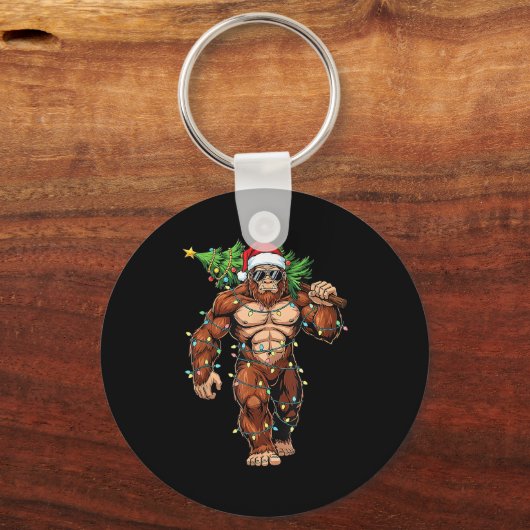 Porte-clés Funny Santa Bigfoot Christmas Tree Christmas Crypt (Recto)