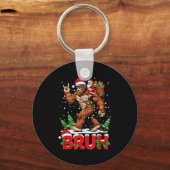 Porte-clés Funny Santa Bigfoot Sasquatch Rock Christmas Xmas (Recto)