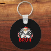 Porte-clés Funny Santa, Bruh Christmas Funny Meme Gift Tee  (Recto)