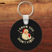 Porte-clés Funny Santa I Know You Didn't Floss Dentist Dental (Recto)
