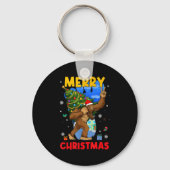 Porte-clés Funny Sasquatch Santa Bigfoot Christmas Tree Xmas (Recto)