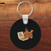 Porte-clés Funny Save A Turkey Eat A Zza Thanksgiving Zza Lov (Recto)