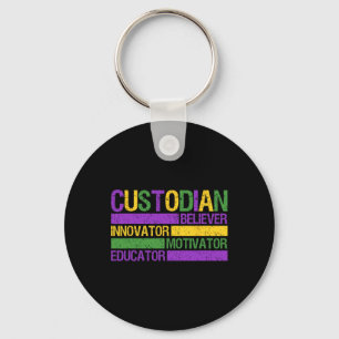 Porte-clés Funny School Custodian Mardi Gras Festival Party M