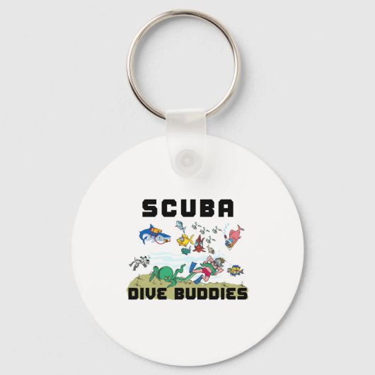 Porte-clés Funny Scuba Dive Buddy  (Recto)