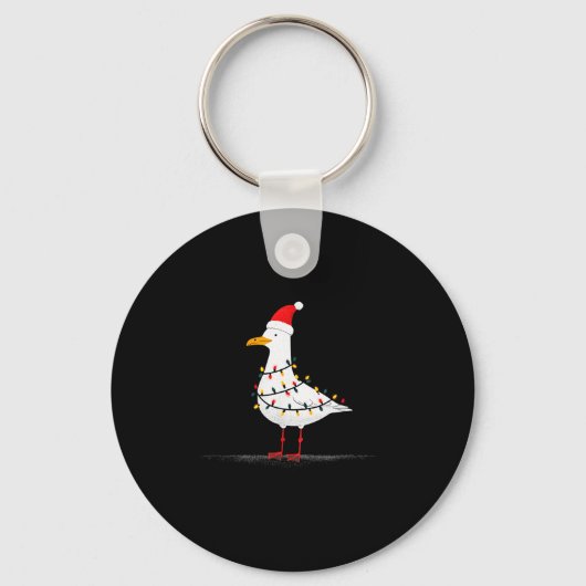 Porte-clés Funny Seagull Christmas Graphics Animal Lights Lov (Recto)