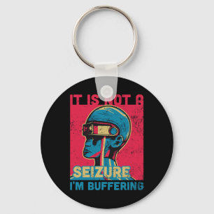 Porte-clés Funny Seizure - Ruban pourpre pour l'Epilepsie