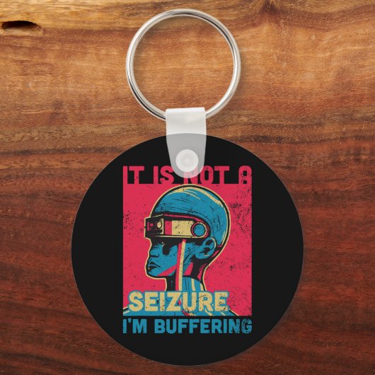 Porte-clés Funny Seizure - Ruban pourpre pour l'Epilepsie (Recto)