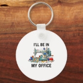 Porte-clés Funny Sewing Sewer My Office Quilt Quilting Patter (Recto)