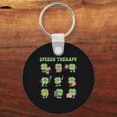 Porte-clés Funny Shamrock Speech Therapy St Patrick's Day Slp (Recto)