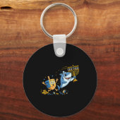 Porte-clés Funny Shark Dreidel Menorah Hanukkah Kids Womens M (Recto)