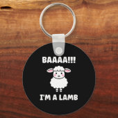 Porte-clés Funny Sheep Quote Baaah I'm A Lamb  (Recto)