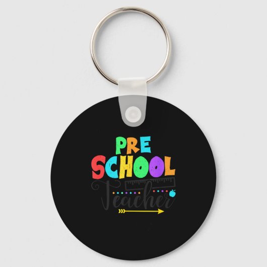 Porte-clés Funny Short School Teacher Quote Saying Pre School (Recto)