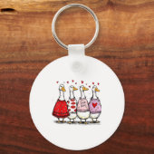Porte-clés Funny Silly Goose Valentine Trendy Valentine's Day (Recto)