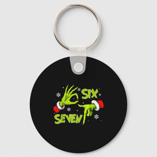Porte-clés Funny Six Seven 67 Meme 6 7 Christmas Elf Hand Boy (Recto)