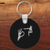 Porte-clés Funny Six Seven 6 7 Meme 67 Skeleton Hand Hallowee (Recto)