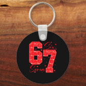 Porte-clés Funny Six Seven 6 7 Meme Hearts Cud Valentine's Da (Recto)