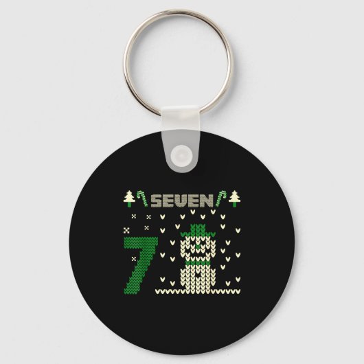 Porte-clés Funny Six Seven 6 7 Ugly Christmas Sweaters For Co (Recto)