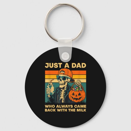 Porte-clés Funny Skeleton Dad Quote Retro Gift For Father’s D (Recto)