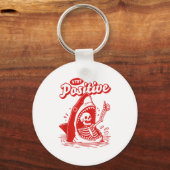 Porte-clés Funny Skeleton Stay Sitive Shark Beach Motivationa (Recto)