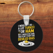 Porte-clés Funny Sketchy Stuff For Deviled Eggs Saying Food H (Recto)