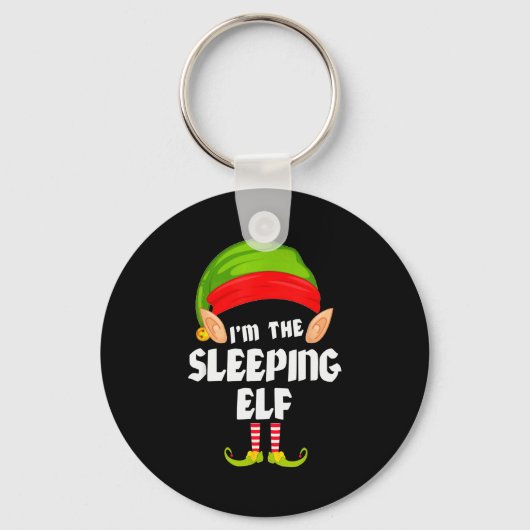 Porte-clés Funny Sleeng Elf Matching Family Group Pj Christma (Recto)
