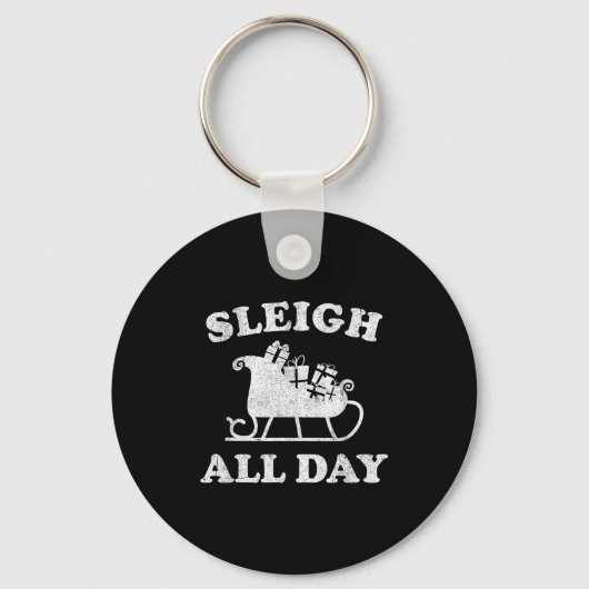 Porte-clés Funny Sleigh All Day Christmas In July Retro Vinta (Recto)