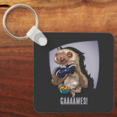 Porte-clés Funny Sloth Computer Gamer Gaaaames! Video Games (Recto)
