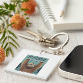 Porte-clés Funny Sloth Gym Motivation Poster - Slow Progress  (Devant Droit)